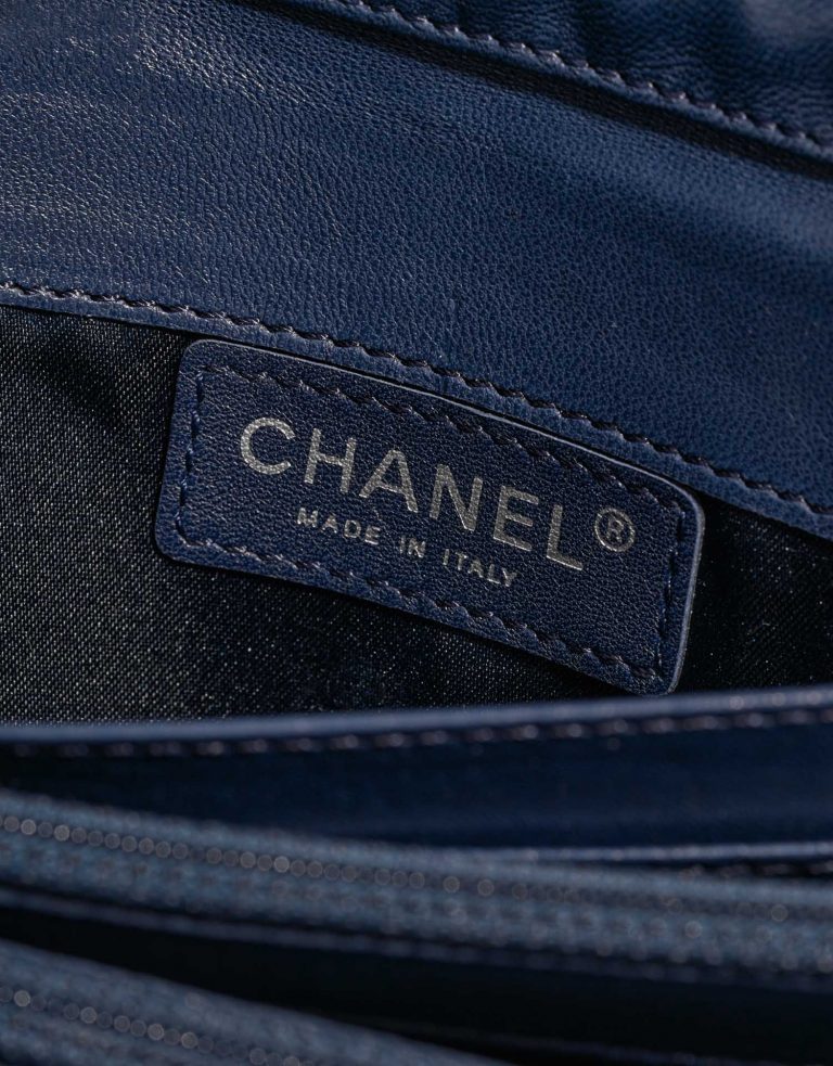 Chanel Timeless Medium DarkBlue Logo  | Sell your designer bag on Saclab.com