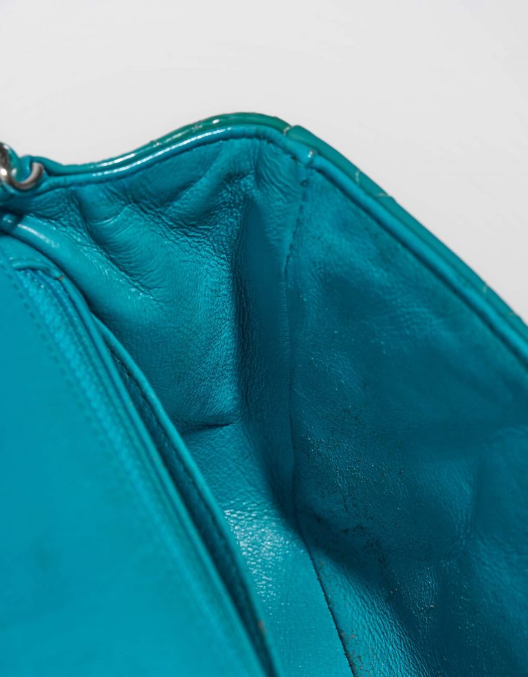 Chanel Timeless MiniSquare Turquoise Inside  | Sell your designer bag on Saclab.com