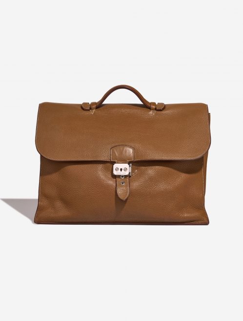 Pre-owned Hermès bag Dépêches 40 Clemence Gold Gold | Sell your designer bag on Saclab.com