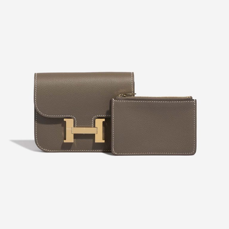 Hermès ConstanceSlimWallet Etoupe Front  | Sell your designer bag on Saclab.com