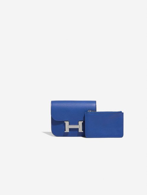 Pre-owned Hermès bag Constance Slim Wallet Evercolor Blue France Blue | Sell your designer bag on Saclab.com