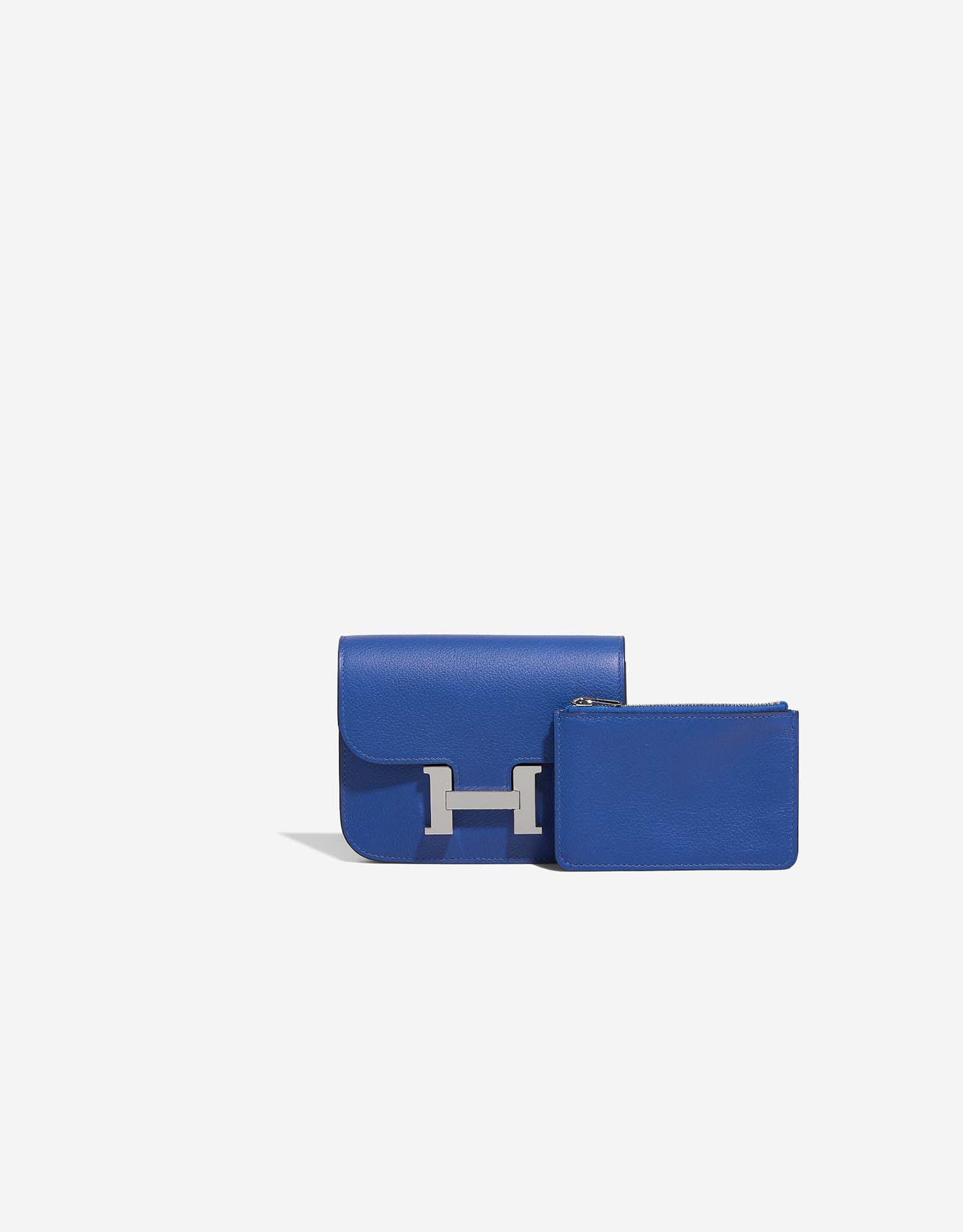 Hermès Constance Slim Wallet Evercolor Blue France | SACLÀB