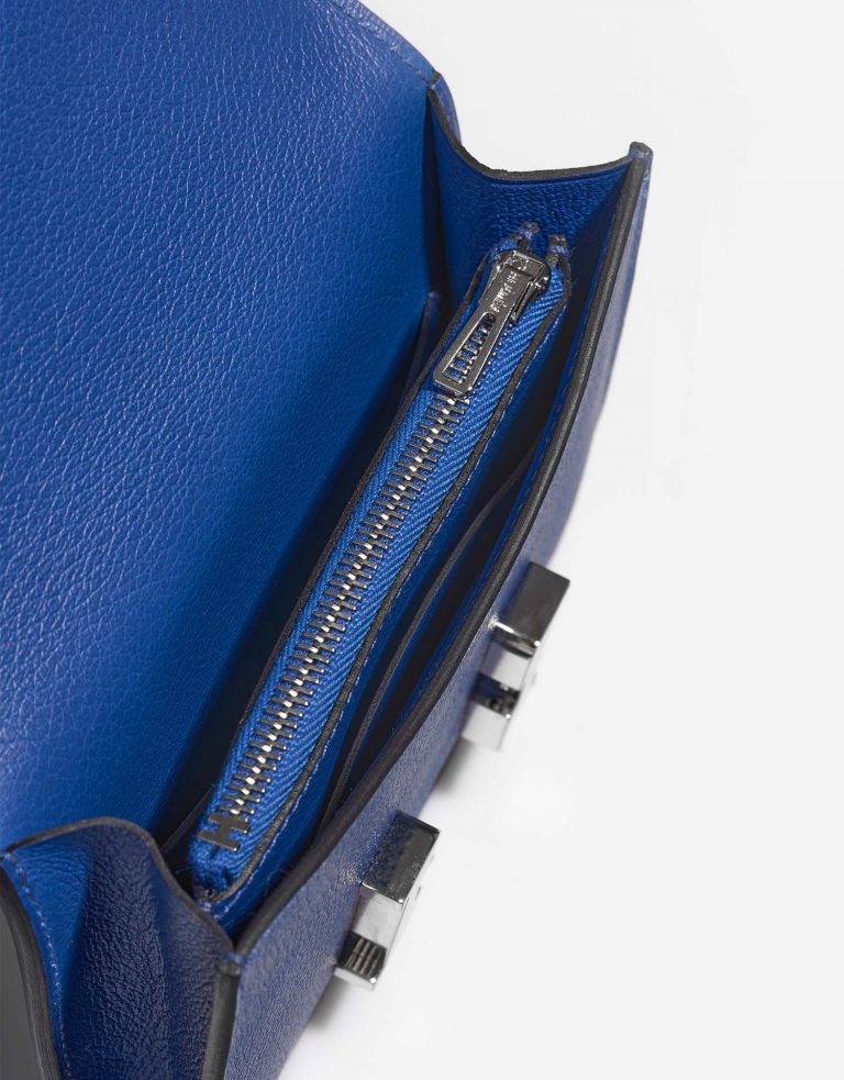 Hermès ConstanceSlimWallet BleuFrance Inside  | Sell your designer bag on Saclab.com