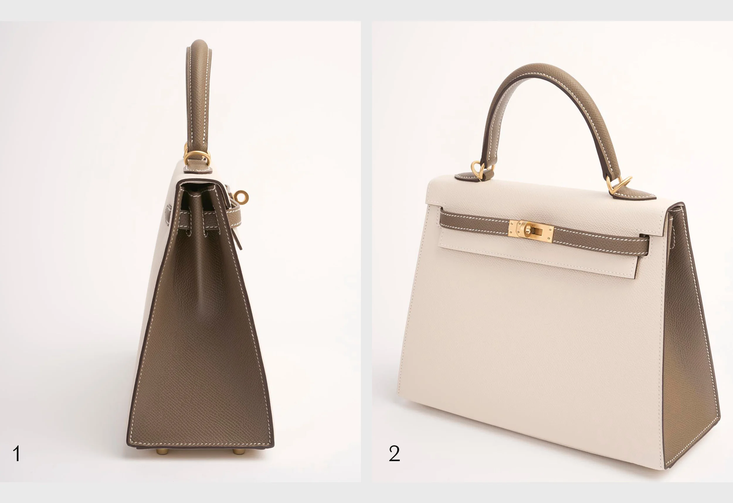 Hermès Kelly Sellier or Retourne / Kelly HSS 25 Epsom Craie Etoupe