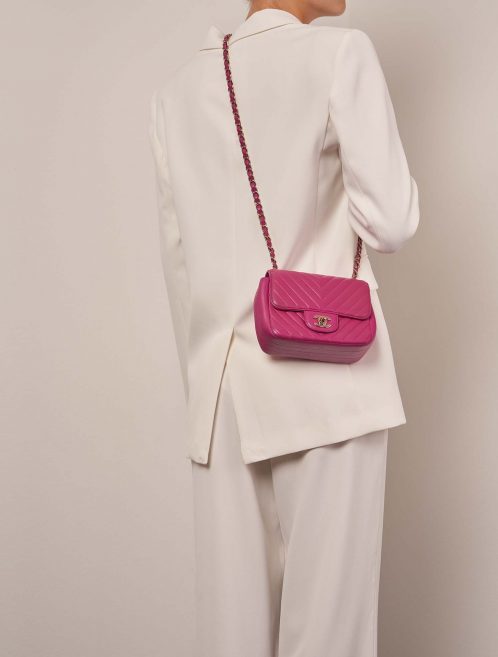 Chanel Timeless MiniRectangular Pink Sizes Worn | Sell your designer bag on Saclab.com