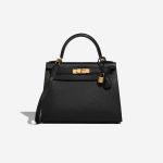 Hermès Kelly 28 Black Front  | Sell your designer bag on Saclab.com