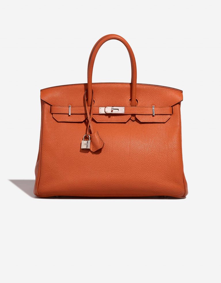 Hermès Birkin 35 OrangeH Front  | Sell your designer bag on Saclab.com