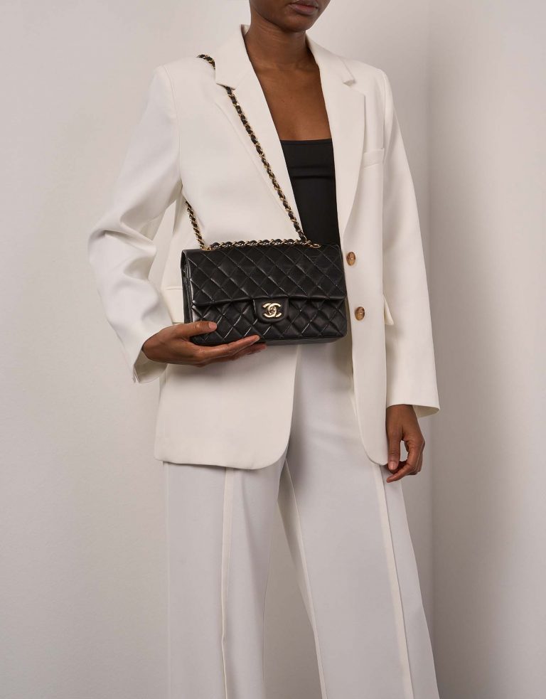 Chanel Timeless Medium Black Sizes Worn | Sell your designer bag on Saclab.com