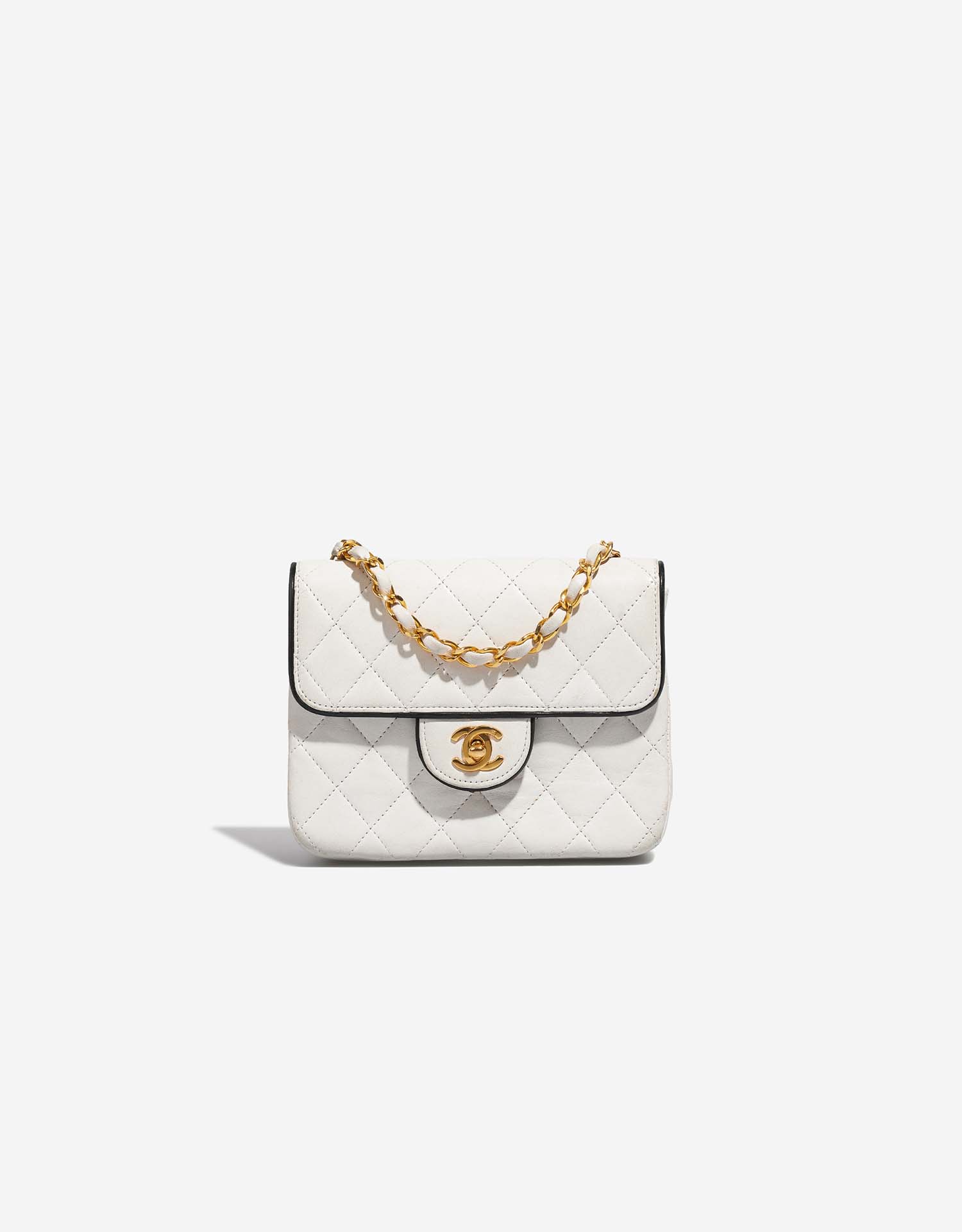 Chanel Timeless Mini Square Lamb White | SACLÀB