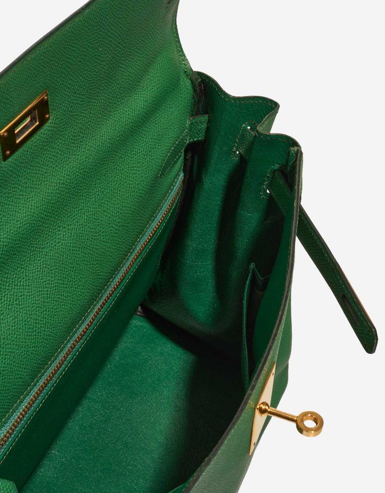 Hermès Kelly 32 VertBengale Inside  | Sell your designer bag on Saclab.com