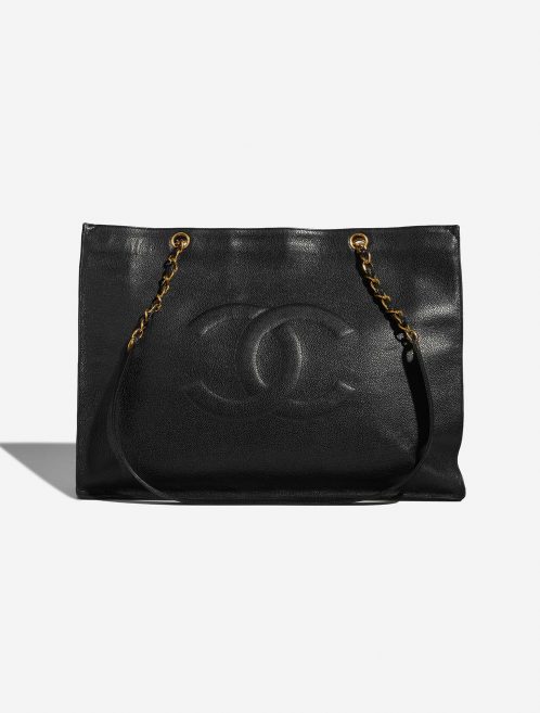 Chanel Shopper Large Black Front  | Sell your designer bag on Saclab.com