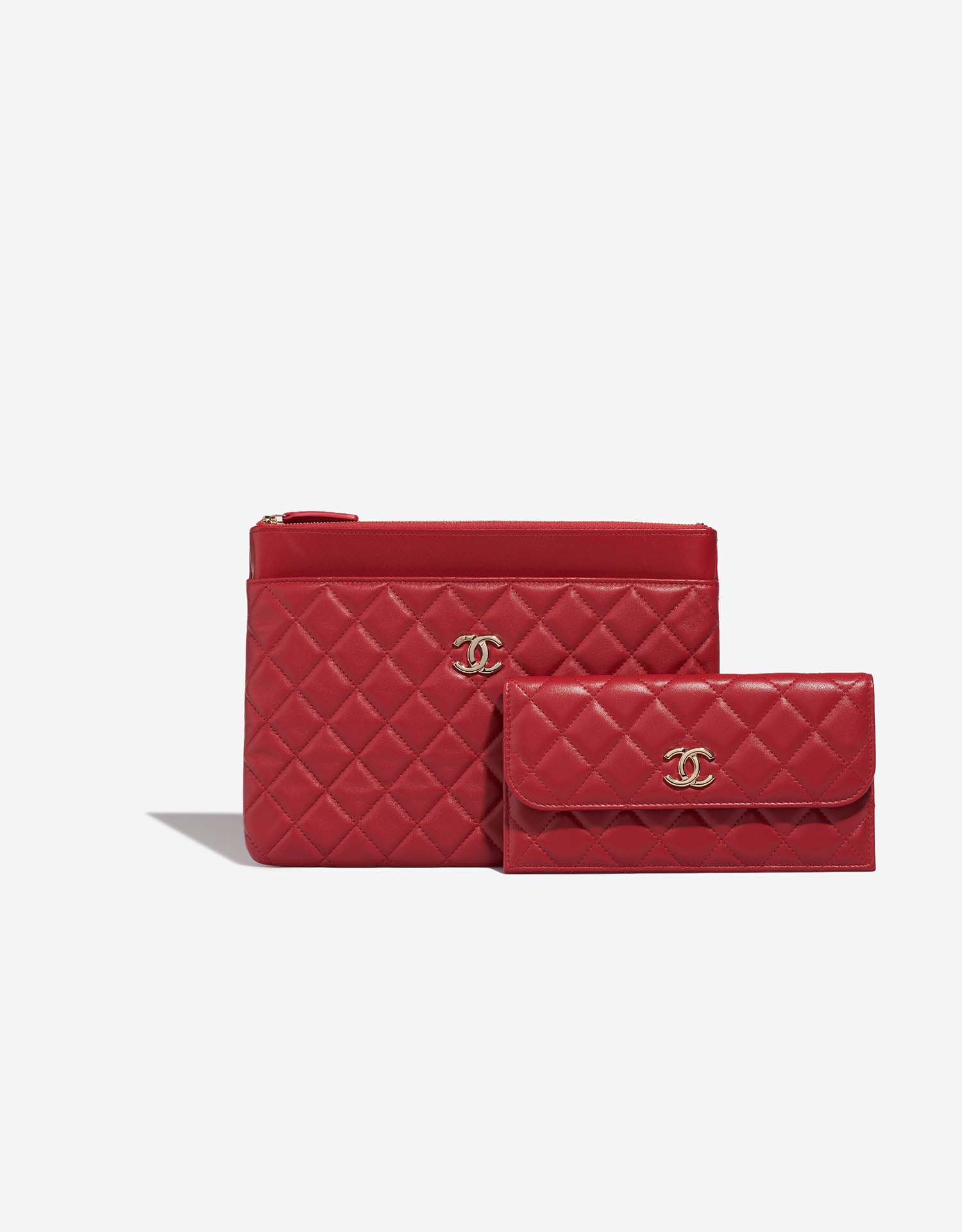 Chanel Timeless Clutch Lamb Red | SACLÀB