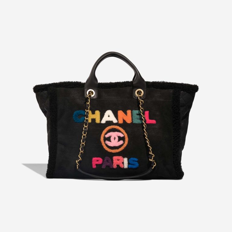 Chanel Deauville Large Black-Multicolour Front  S | Sell your designer bag on Saclab.com