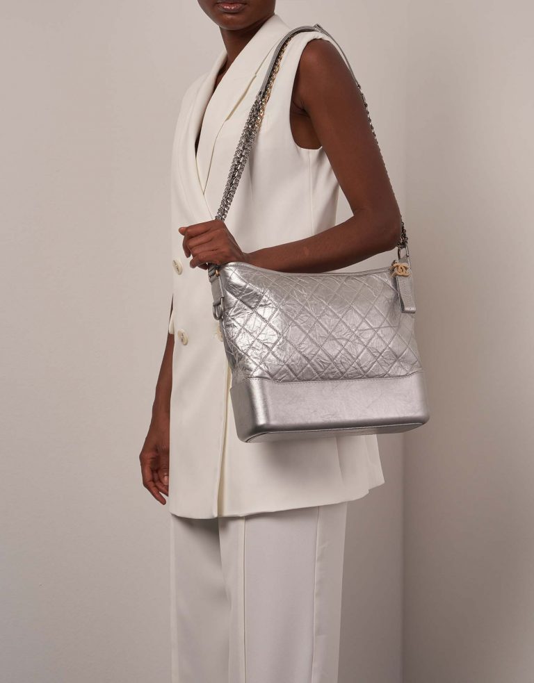 Chanel Gabrielle Large Silver Front  | Sell your designer bag on Saclab.com