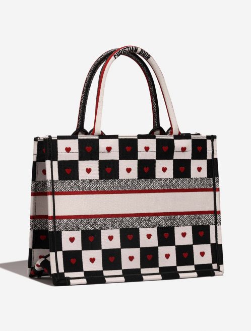 Dior BookTote Small Black-White-Red Side Back | Sell your designer bag on Saclab.com