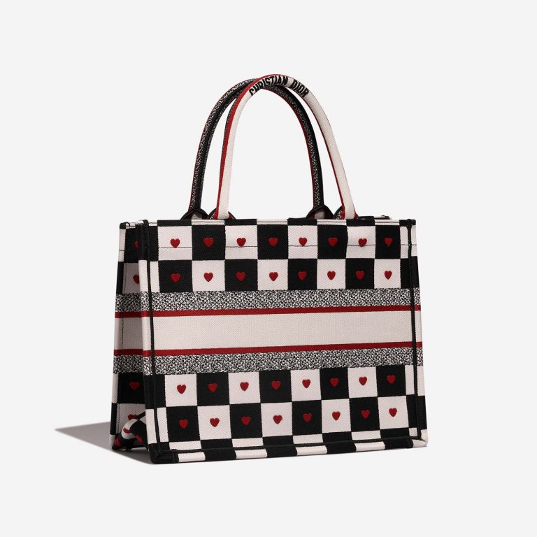 Dior BookTote Small Black-White-Red Side Back | Sell your designer bag on Saclab.com