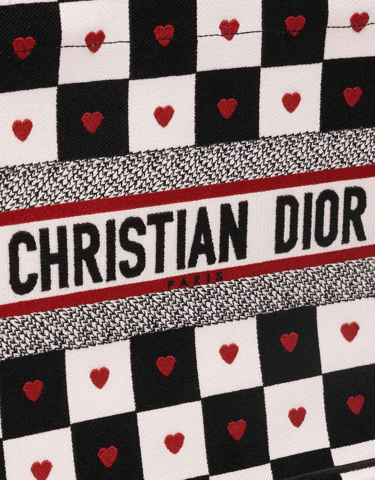 Dior BookTote Small Black-White-Red Closing System  | Sell your designer bag on Saclab.com