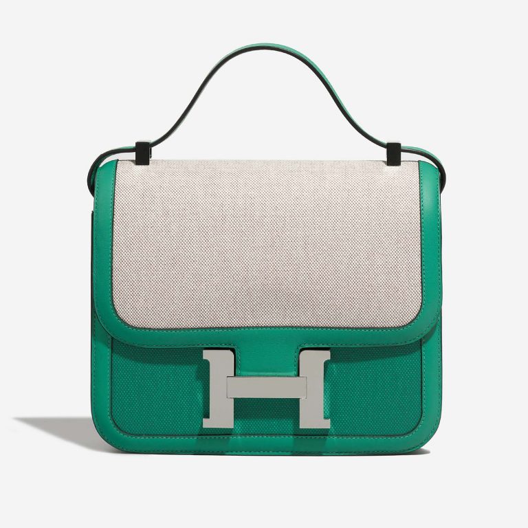 Hermès Constance 24 Swift / Toile Vert Jade Front | Sell your designer bag