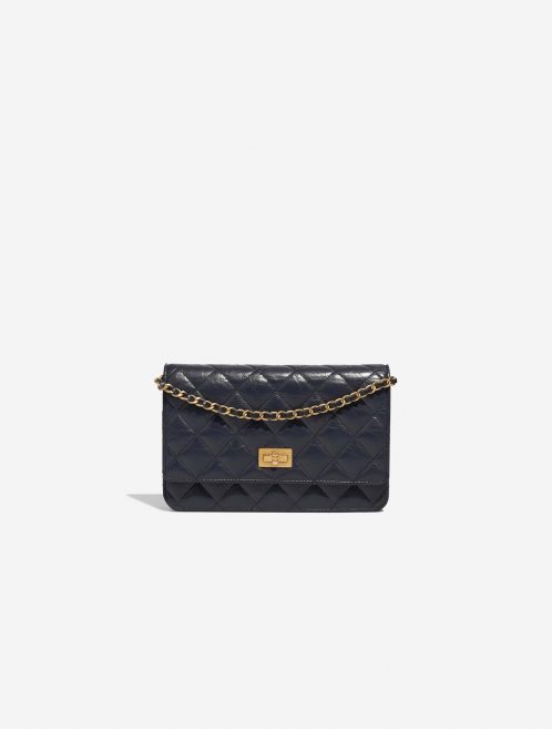 Pre-owned Chanel bag 2.55 Reissue Wallet On Chain Aged Calf Dark Blue Blue | Sell your designer bag on Saclab.com