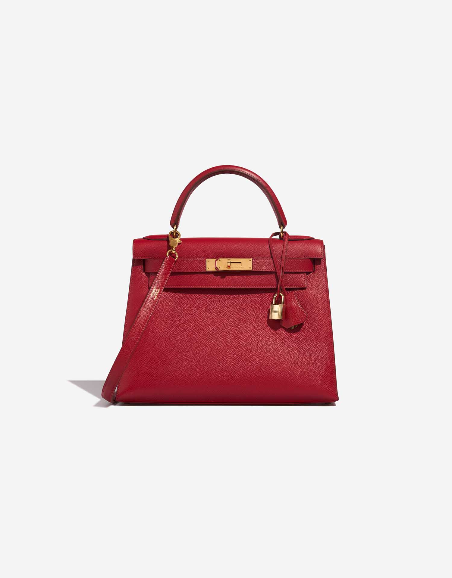 Hermès Kelly 28 Courchevel Rouge Vif | SACLÀB