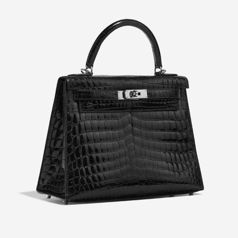 Hermès Kelly 28 Black Side Front  | Sell your designer bag on Saclab.com