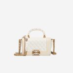 Chanel Boy Small White-Gold Front  | Sell your designer bag on Saclab.com