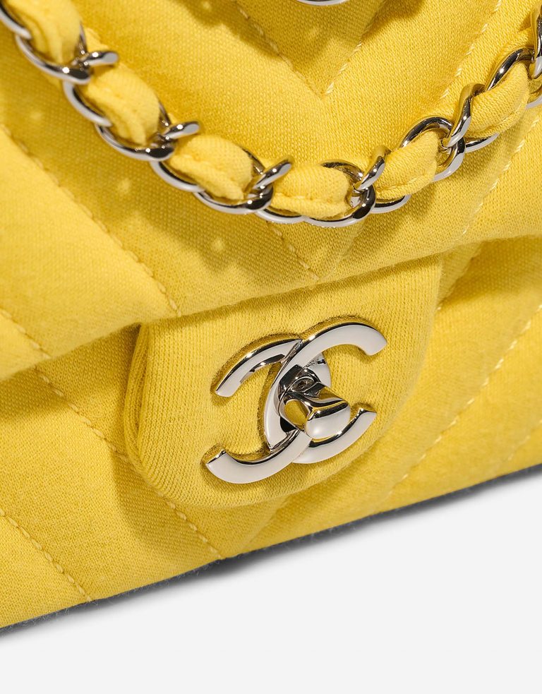 Chanel Timeless Medium Fabric Yellow Closing System | Sell your designer bag