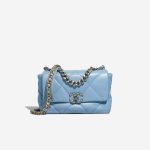 Chanel 19 Flapbag Lightblue Front  | Sell your designer bag on Saclab.com