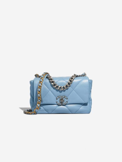 Chanel 19 Flapbag Lightblue Front  | Sell your designer bag on Saclab.com