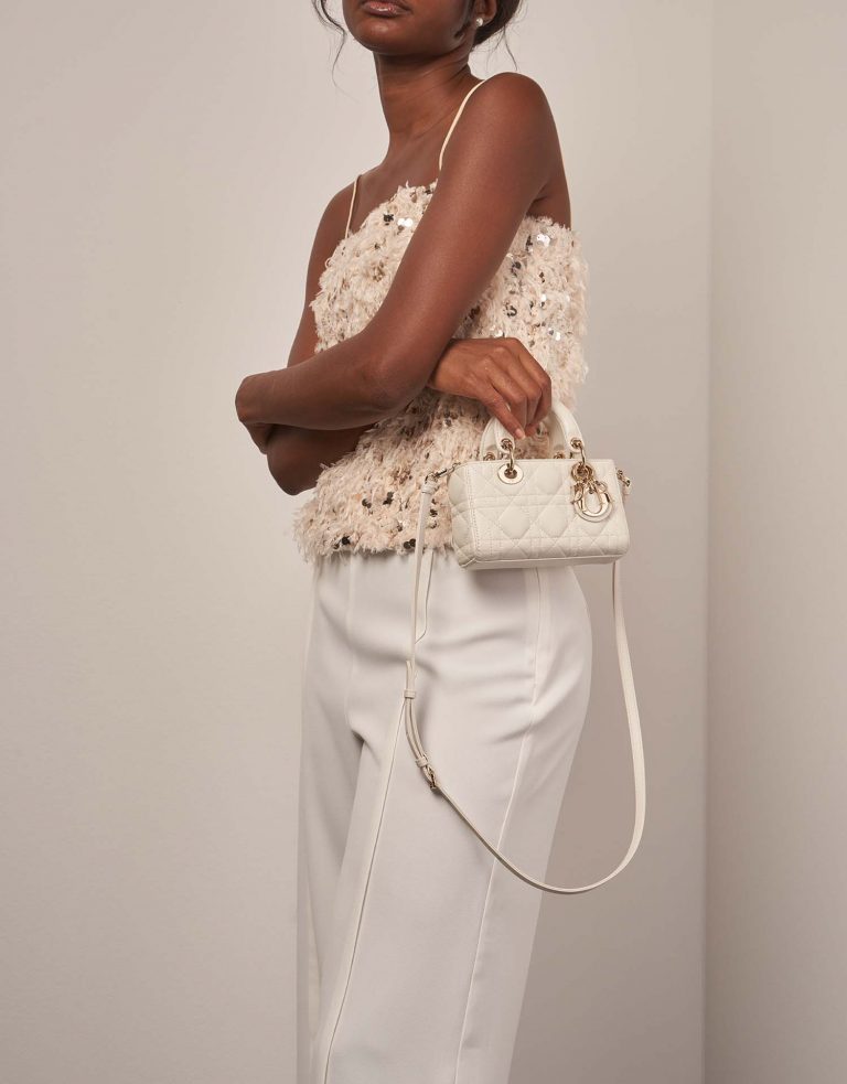 Dior LadyD-Joy Micro Cream Front  | Sell your designer bag on Saclab.com