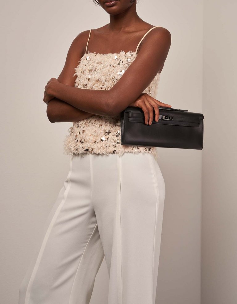 Hermès KellyCutClutch  Soblack Front  | Sell your designer bag on Saclab.com