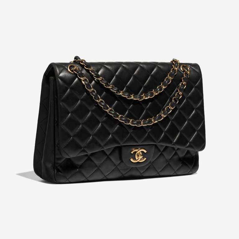 Chanel Timeless Maxi Black Side Front  | Sell your designer bag on Saclab.com