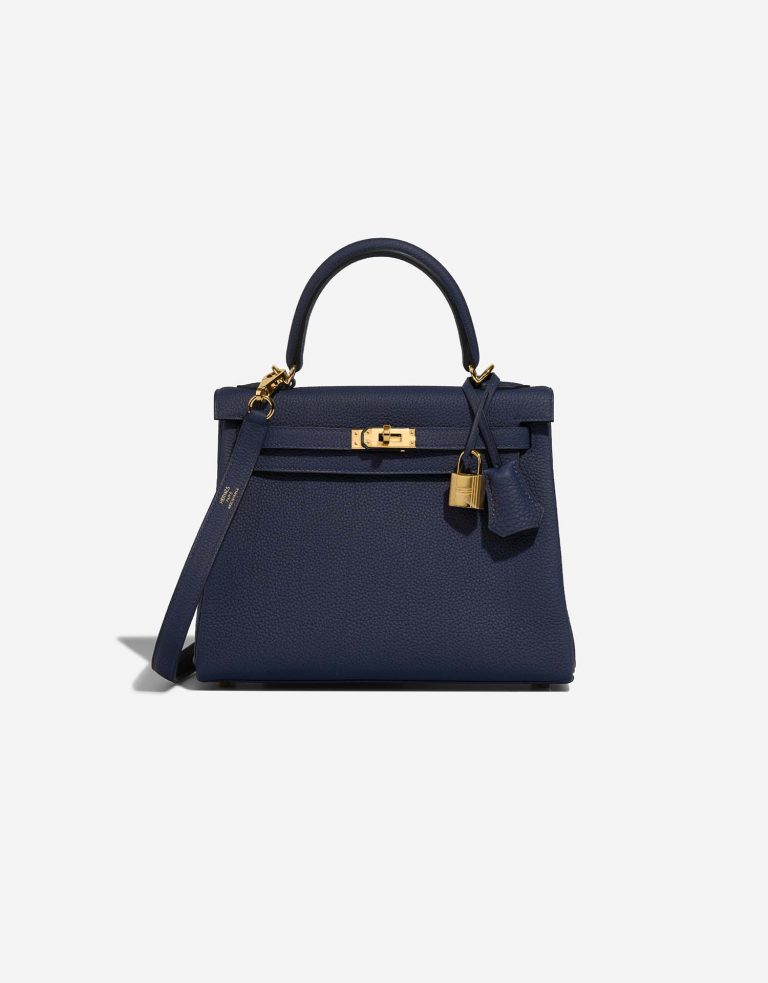 Hermès Kelly 25 BlueSaphir Front  | Sell your designer bag on Saclab.com
