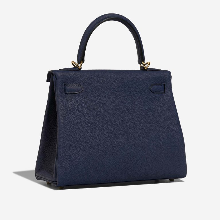 Hermès Kelly 25 BlueSaphir Side Back | Sell your designer bag on Saclab.com