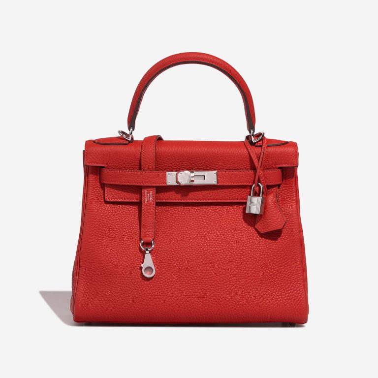 Hermès Kelly 28 RougeVermillon Front  S | Sell your designer bag on Saclab.com