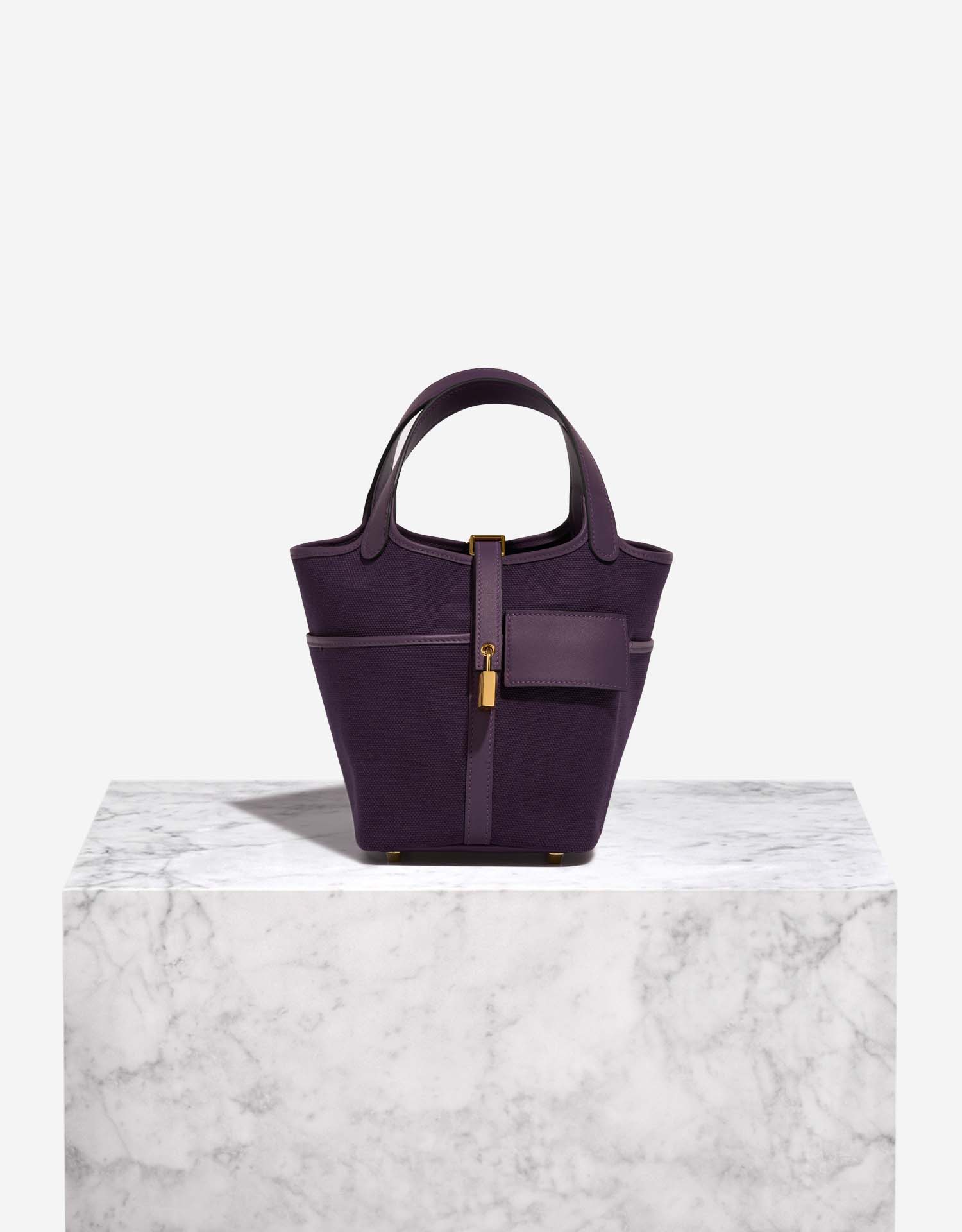 Hermès Picotin Cargo 18 Toile Goeland / Swift Raisin / Cassis | SACLÀB