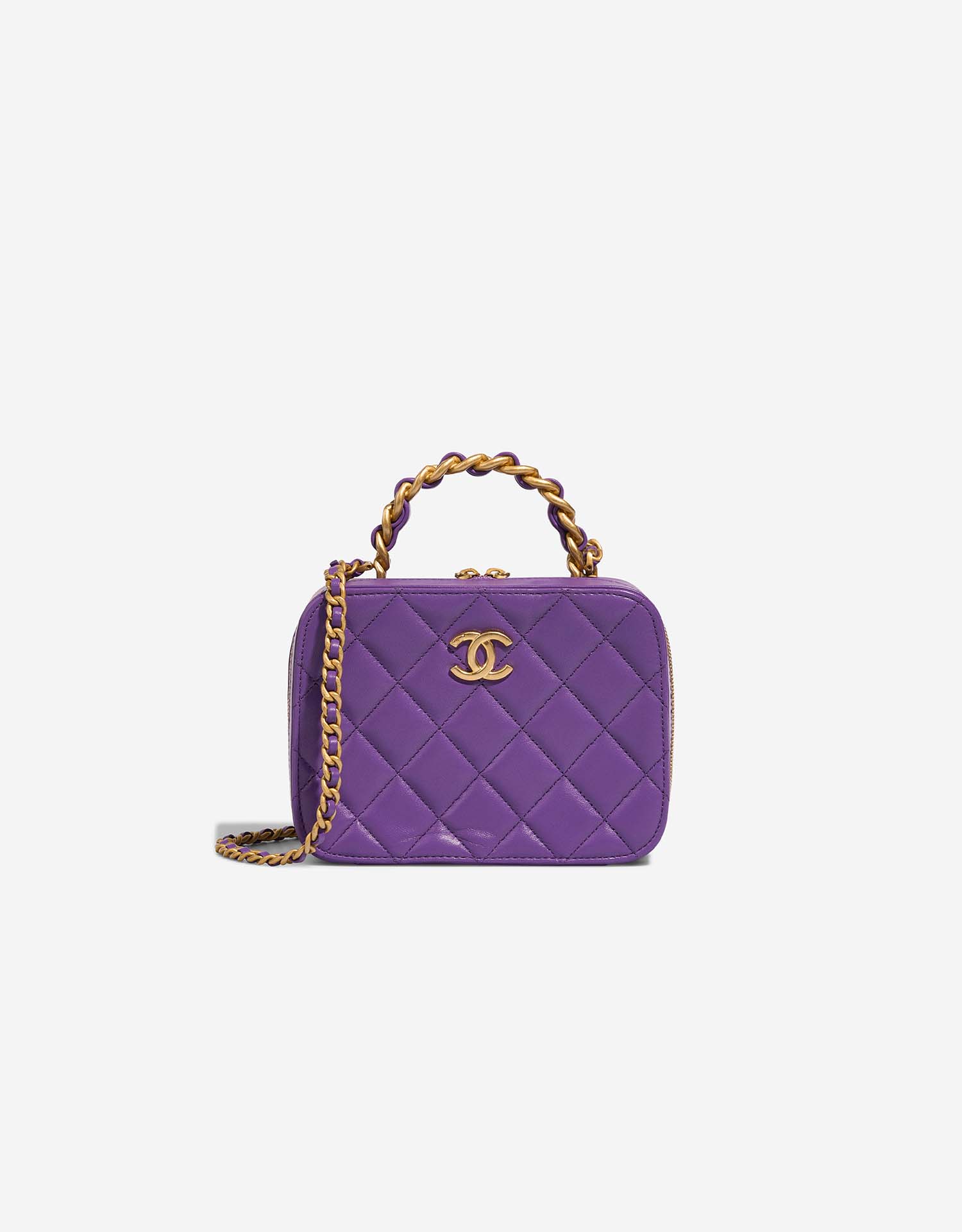 Chanel Vanity Small Lamb Violet | SACLÀB