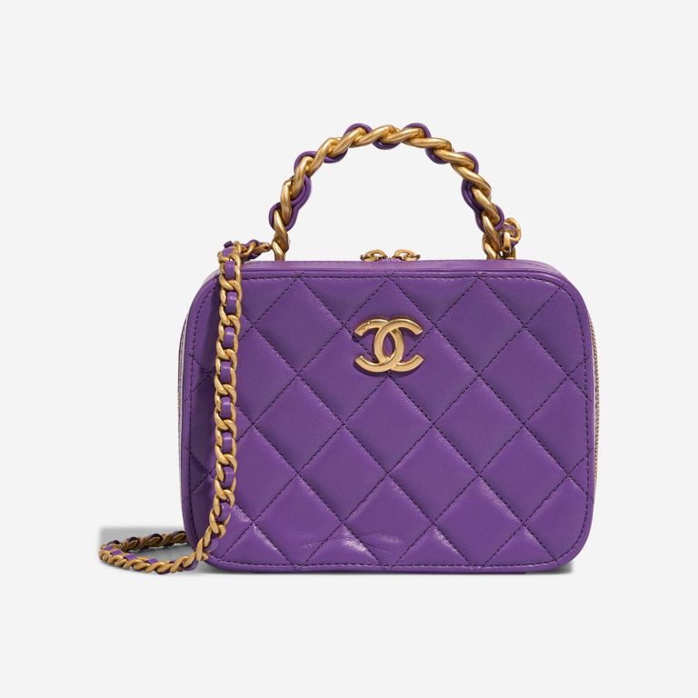 Chanel Vanity Small Violet Front  S | Sell your designer bag on Saclab.com