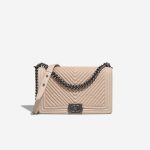 Chanel Boy NewMedium Beige Front  | Sell your designer bag on Saclab.com