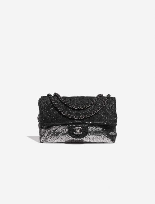 Chanel Timeless Medium Sequins Black / Silver Front | Sell your designer bag