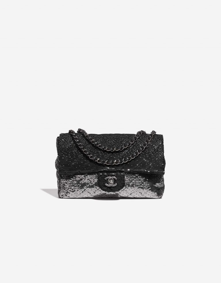 Chanel Timeless Medium Sequins Black / Silver Front | Sell your designer bag