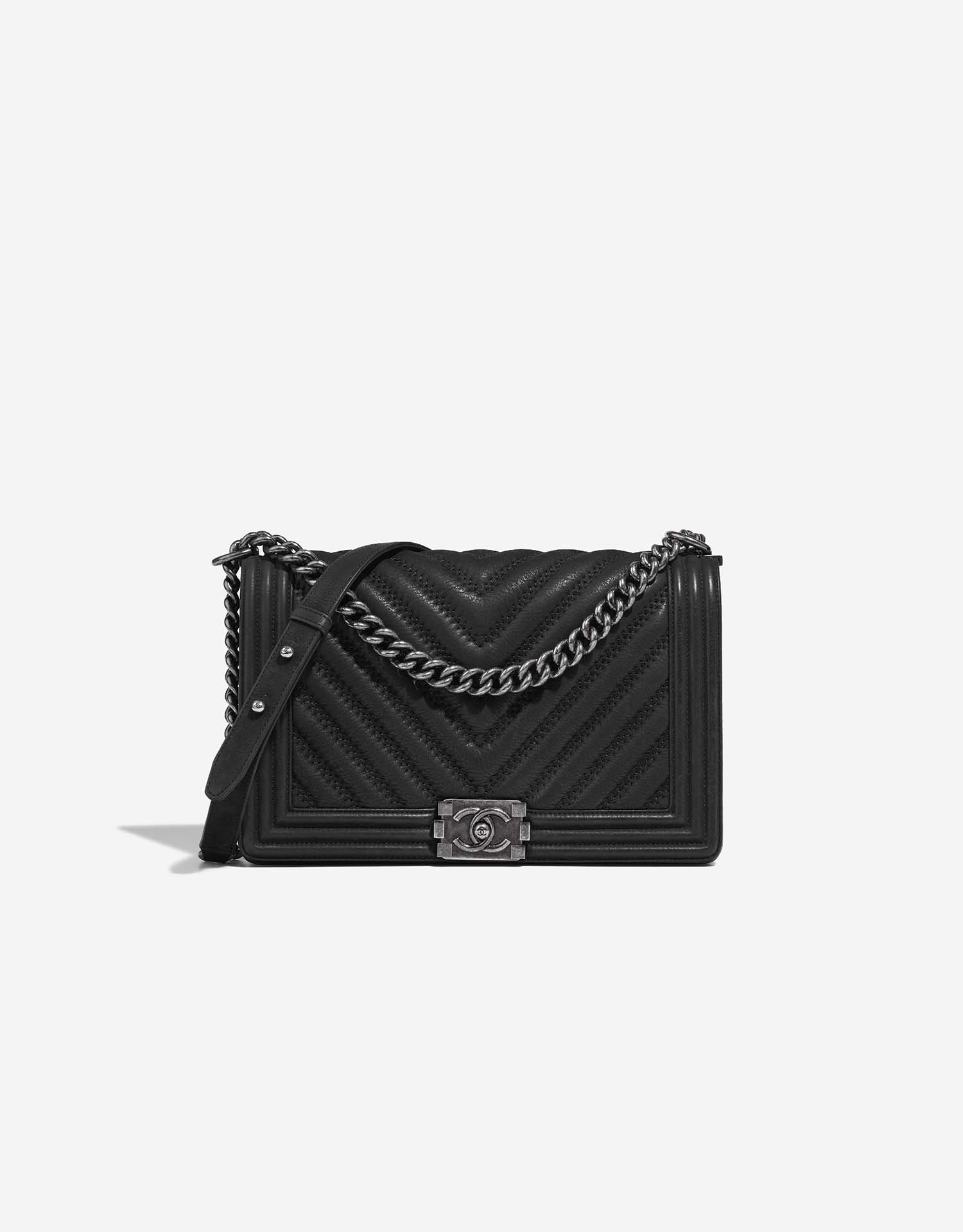 Chanel Bags Chevron Chanel A67086 Chanel Boy Old Medium Chain