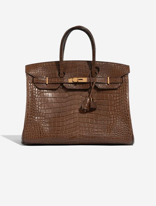 Pre-owned Hermès bag Birkin 35 Alligator Mississippi Marron d’Inde | Sell your designer bag on Saclab.com