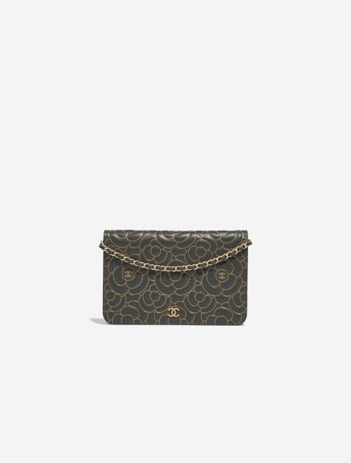 Pre-owned Chanel bag Camellia Wallet On Chain Lamb Dark Grey / Gold Gold, Grey, Multicolour | Sell your designer bag on Saclab.com