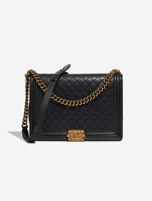 Chanel Boy Large Black Front  | Sell your designer bag on Saclab.com