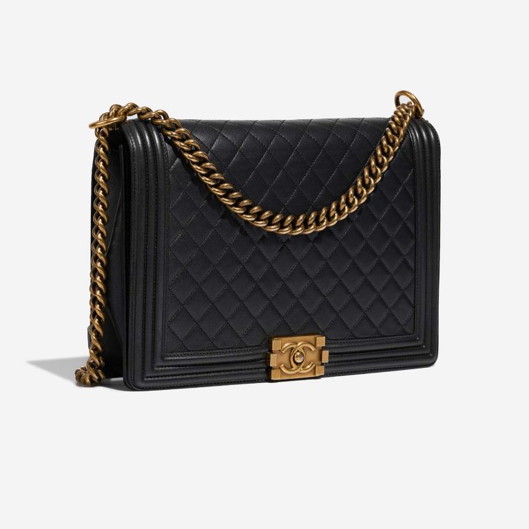 Chanel Boy Large Black Side Front  | Sell your designer bag on Saclab.com