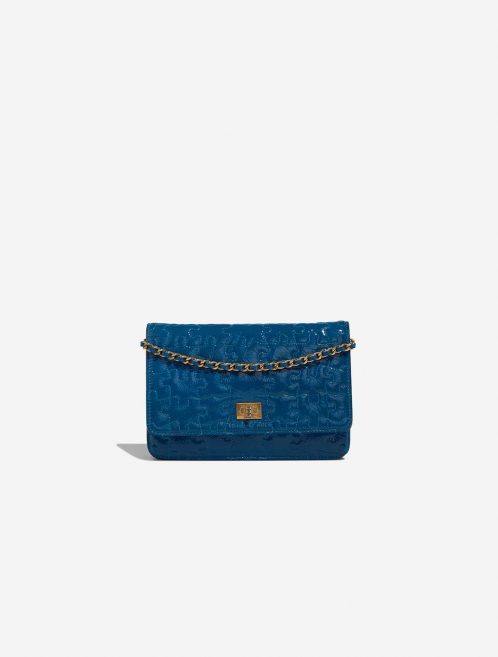 Pre-owned Chanel bag 2.55 Reissue Wallet On Chain Patent Blue Blue | Sell your designer bag on Saclab.com
