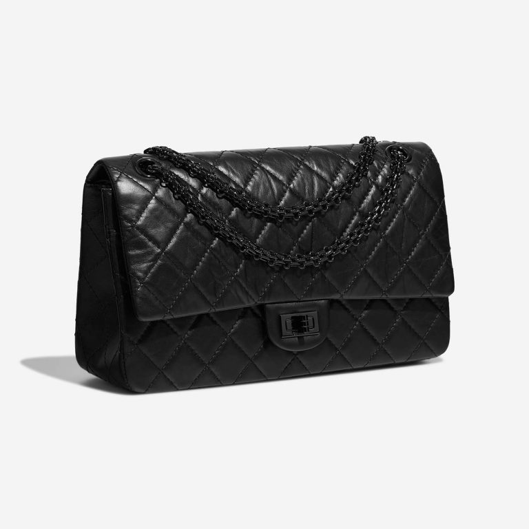 Chanel 255Reissue 226 Black Side Front  | Sell your designer bag on Saclab.com