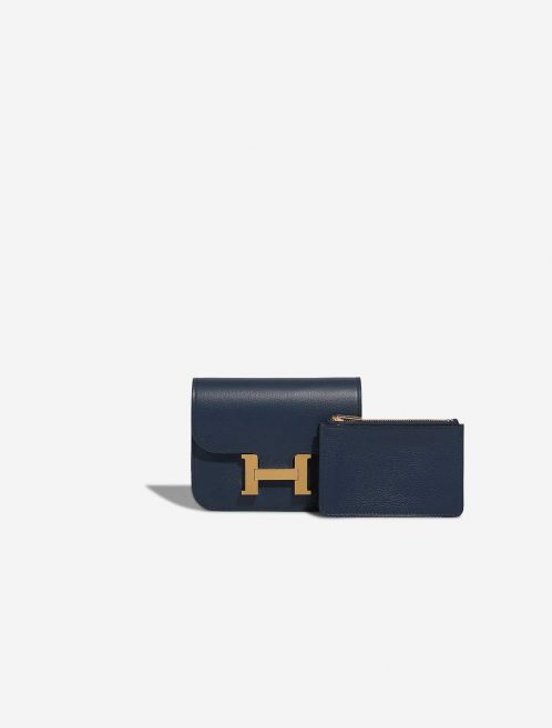 Hermès Constance Slim Wallet Evercolor Bleu de Prusse Front | Sell your designer bag