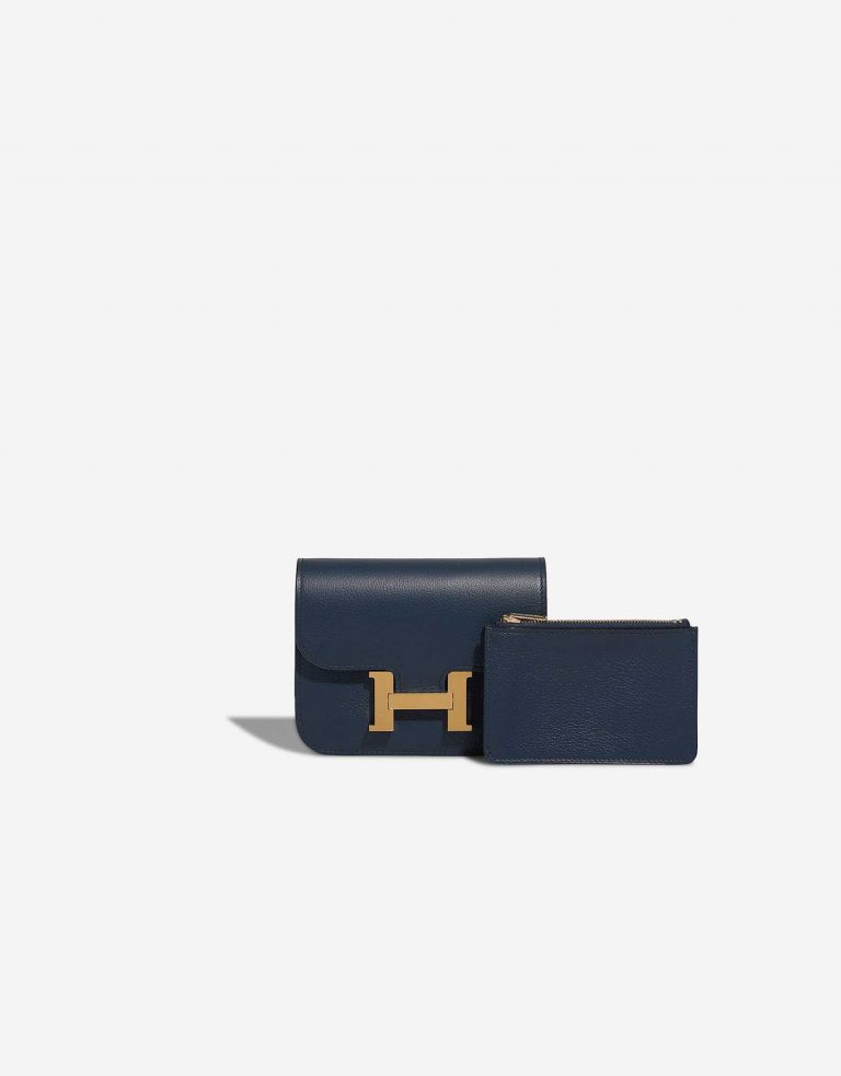Hermès Constance Slim Wallet Evercolor Bleu de Prusse Front | Sell your designer bag